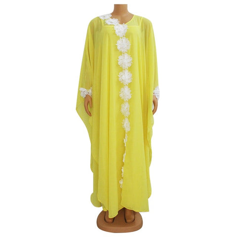 Image of One Size Dress Caftan Abaya Hijab Two-piece Suit-FrenzyAfricanFashion.com