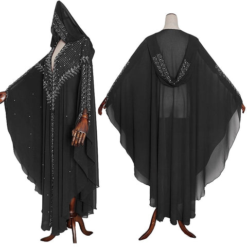 Image of Muslim Kaftan Abaya Dress Kimono Hooded Boubou-FrenzyAfricanFashion.com