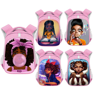 Cute Afro Black Girl with Crown Backpack-FrenzyAfricanFashion.com
