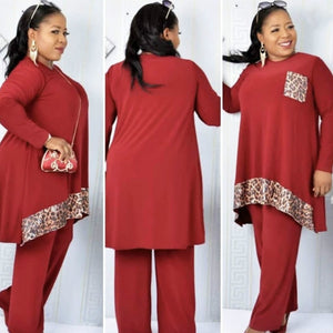 women two pieces sets top and long pant-FrenzyAfricanFashion.com