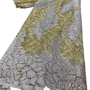 Lace Sequin Embroidery French Net Latest Design-FrenzyAfricanFashion.com