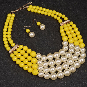 Pearl Necklace Top Quality Bohemian Wedding Accessory African Beads Jewelry Set