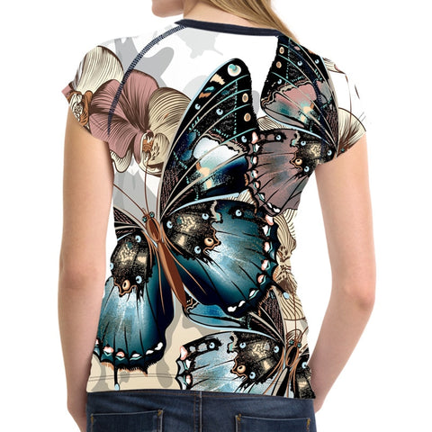 Image of Novelty Butterfly 3d Printed woman Short sleeve fashion Soft Comfort tops summer t-shirt-FrenzyAfricanFashion.com