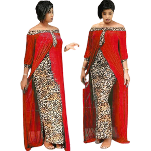 Spring Summer Dresses Beautiful 2in 1 Leopard Loose Bodycon Women Maxi Dress