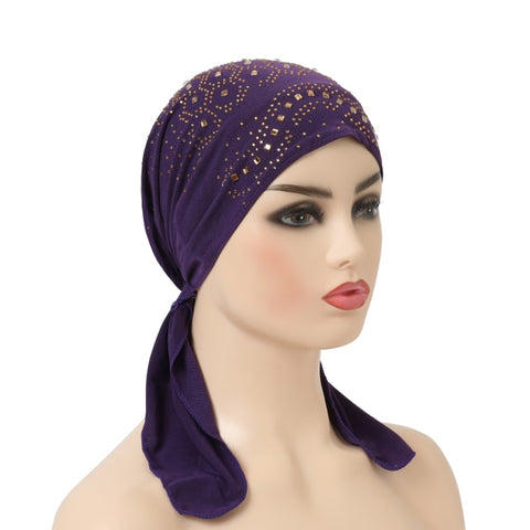 Image of scarf turban hijab with elastic band-FrenzyAfricanFashion.com
