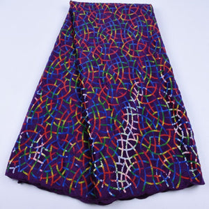 African Lace Fabric Nigerian Sequins Fabric
