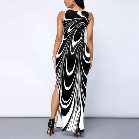 Image of Women Pencil Dress Bodycon Side Slit Party Long Dress-FrenzyAfricanFashion.com