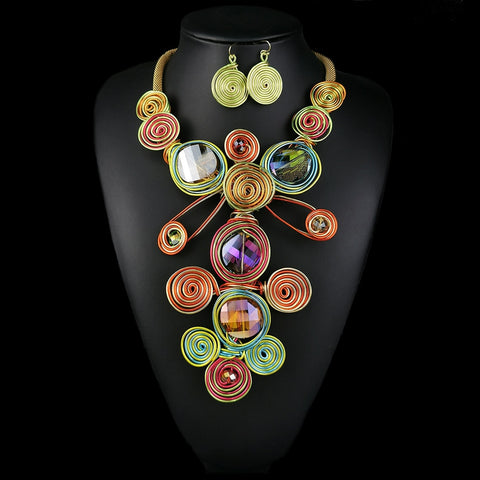 Image of Luxury Handmade Statement Jewelry Set-FrenzyAfricanFashion.com