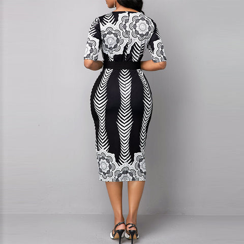 Image of Women Gray lace bodycon Pencil Midi Dress-FrenzyAfricanFashion.com