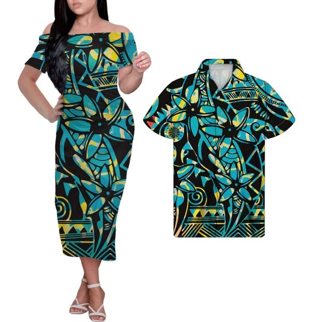 Tribal Print Plus Size Couples Match Clothing-FrenzyAfricanFashion.com