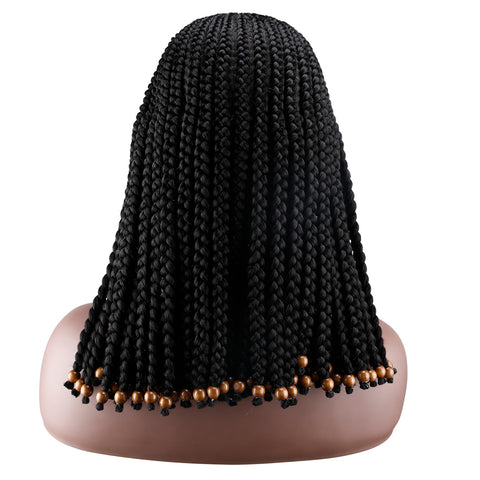 Image of Cornrow Braided Wig Lace Frontal Wigs Baby Hair-FrenzyAfricanFashion.com