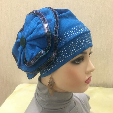 Image of turban flower full headcover women headwrap-FrenzyAfricanFashion.com