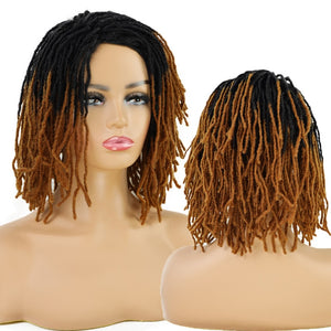 Unisex Dreadlocks Style Wigs Braided Short Curly Bob Wigs-FrenzyAfricanFashion.com