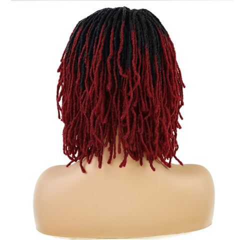 Image of Unisex Dreadlocks Style Wigs Braided Short Curly Bob Wigs-FrenzyAfricanFashion.com