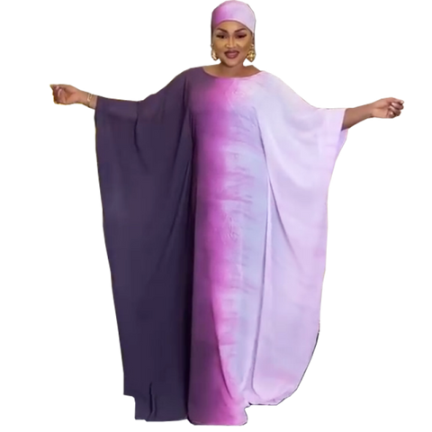 Image of Abaya Ladies Plus Size Print Loose Long Maxi Dresses-FrenzyAfricanFashion.com