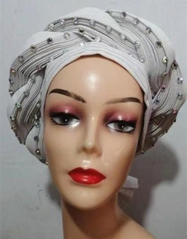 Image of Head wrap women scarf waterfall design-FrenzyAfricanFashion.com