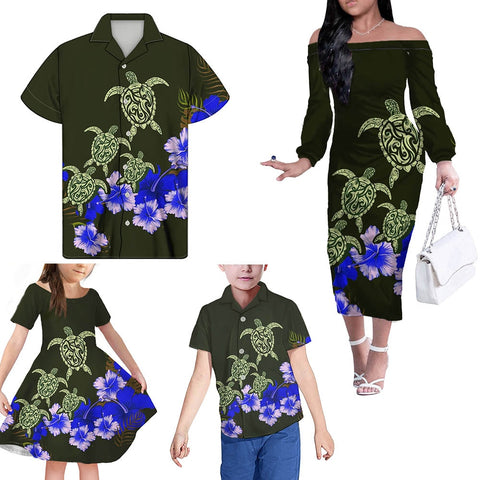 Image of Christmas Family Clothing Matching Outfits - Brown Texan-FrenzyAfricanFashion.com
