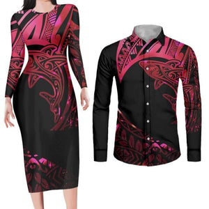 Couples Swag Matching Bodycon Dress and Shirt Engagement Outfits-FrenzyAfricanFashion.com