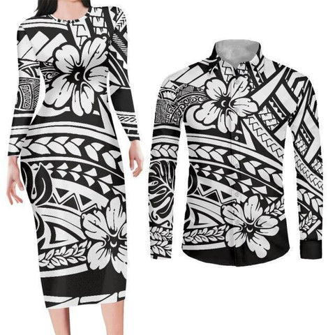 Image of Matching Apparel Bodycon Dress and Shirt Engagement Outfits-FrenzyAfricanFashion.com