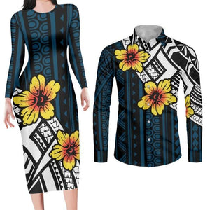 Couples Clothing Samoa Polynesian Floral Print
