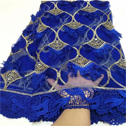 Image of French Sequins Net Lace Fabric Organza Nigerian Lace-FrenzyAfricanFashion.com