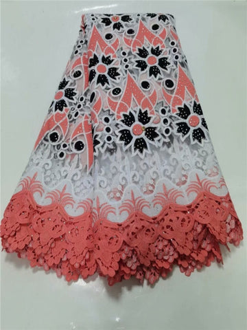 Image of French Sequins Net Lace Fabric Organza Nigerian Lace-FrenzyAfricanFashion.com
