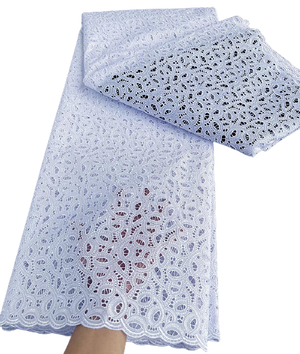 Luxury Cotton African Lace Fabric 5 Yards-FrenzyAfricanFashion.com