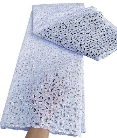 Image of Luxury Cotton African Lace Fabric 5 Yards-FrenzyAfricanFashion.com