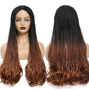 26 Inch Long Box Braid Wig Curly-FrenzyAfricanFashion.com