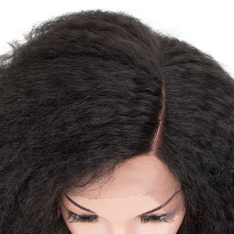 Image of Lace Front Wig African American Hair 14 inch Kinky Curly Hair-FrenzyAfricanFashion.com