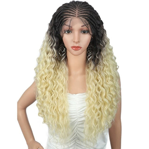 Image of Lace Front Wave Curly Wig With Baby Hair-FrenzyAfricanFashion.com