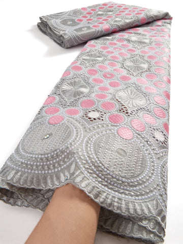 Image of Swiss Voile Lace Fabric 2.5 Yards-FrenzyAfricanFashion.com