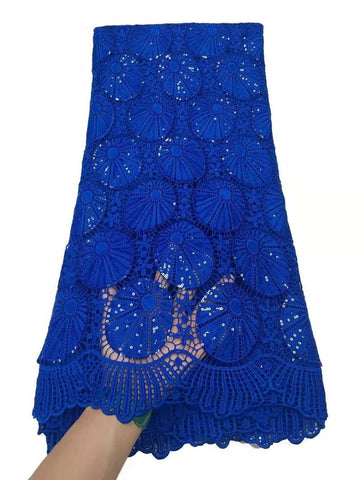 Image of 5 Yards African Cord Laces Fabrics Guipure-FrenzyAfricanFashion.com
