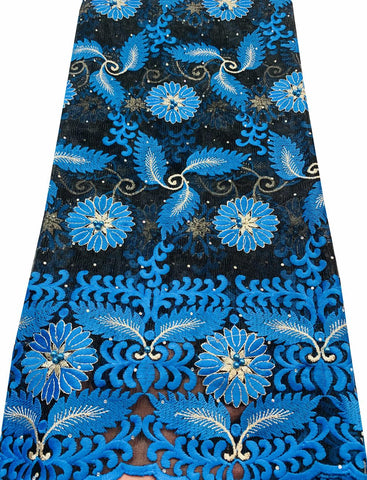 Image of French Nigerian Lace Fabrics High Tulle African Wedding Stones-FrenzyAfricanFashion.com