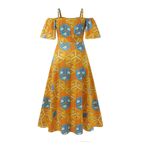 Image of Sleeveless Long Maxi Dress Printed Summer Sundress Casual Baggy Bohemian-FrenzyAfricanFashion.com