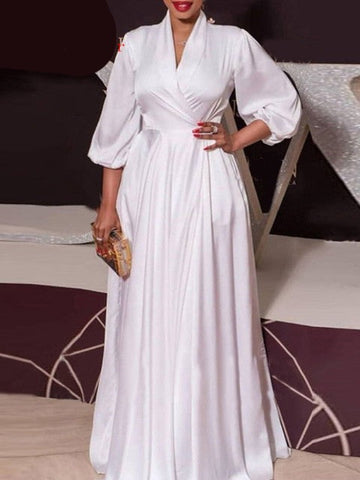 Image of Women Vintage Printed Maxi Long Dress Casual Sundress Oversized-FrenzyAfricanFashion.com