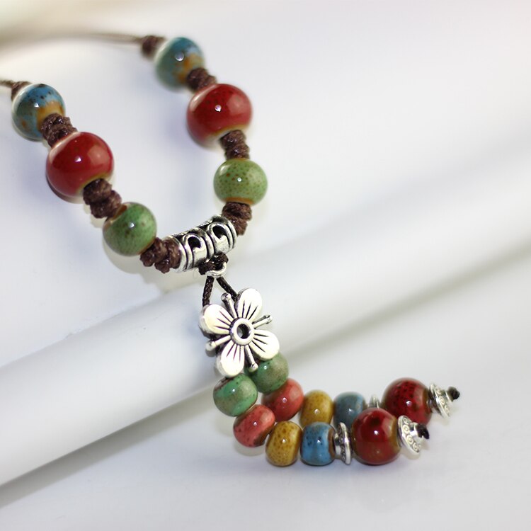 Handmade ceramic fashion simple collarbone chain long sweater chain-FrenzyAfricanFashion.com