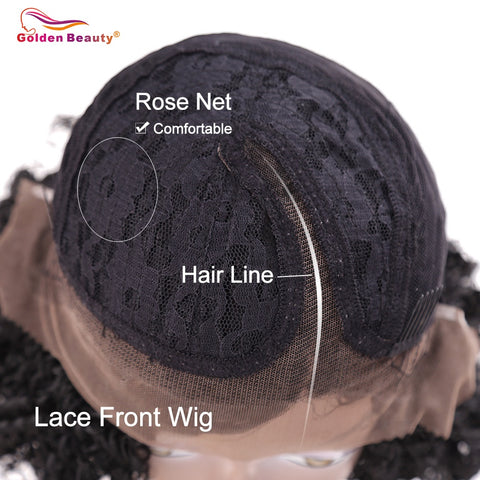 Image of I Love Dreads Short Kinky Curly Wig Lace Front Hair-FrenzyAfricanFashion.com