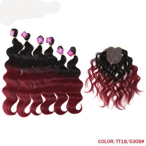 Image of Glamorous Hair Body Wave Curly Hair With Front Lace Closure-FrenzyAfricanFashion.com