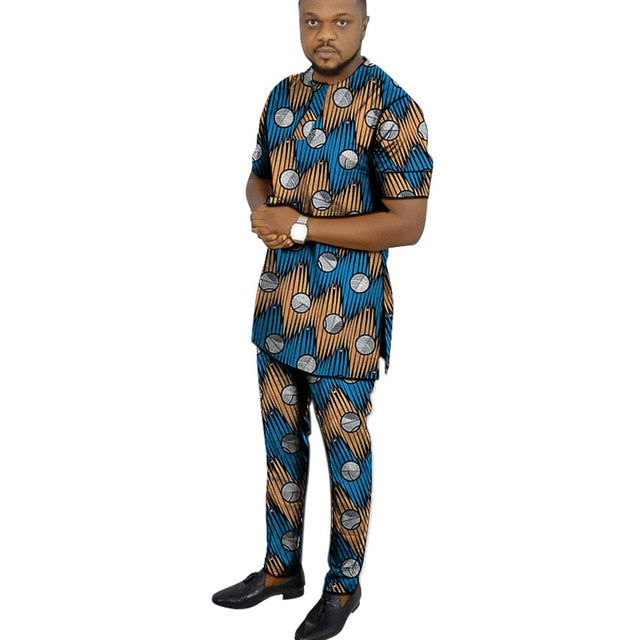 Benino Afrik African Print Men Clothing Set-FrenzyAfricanFashion.com