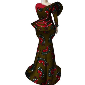 Women Dashiki Skirts and Top Long African Print Clothing-FrenzyAfricanFashion.com