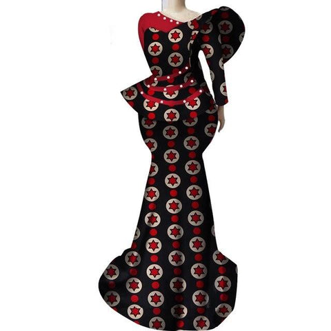 Image of Women Dashiki Skirts and Top Long African Print Clothing #2-FrenzyAfricanFashion.com