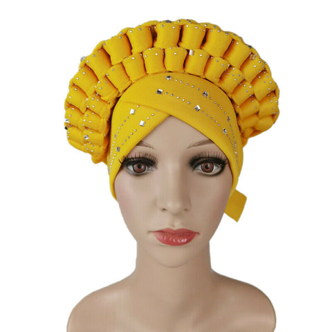 Image of Braided turbans Headband Headties With Stud-FrenzyAfricanFashion.com