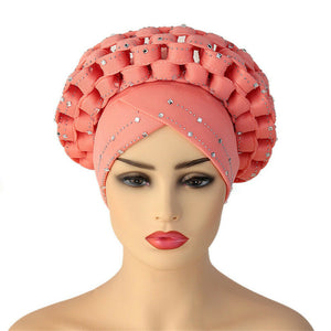 Braided turbans Headband Headties With Stud