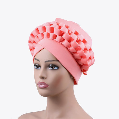 Image of Braided turbans Headband Headties Multi With No Studs-FrenzyAfricanFashion.com